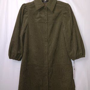 7 FOR ALL MANKIND CORDUROY PUFFY SLEEVE DRESS